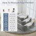 Dog Bed for Small Dogs, Cat Bed, Deluxe Plush Dog Crate Beds, Washable Rectangular Bed with Non-Slip Bottom, Grey