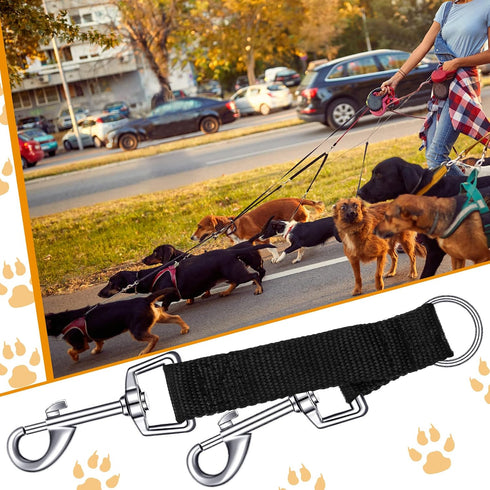Frienda 5 Pcs Braided Poly Collar Backup Clip, Double Ended Nylon Dog Connector Strap for Large Medium Small Pets