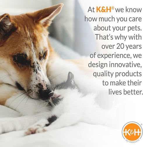 K&H Elevated Outdoor Dog Cot Bed, Raised Cooling Bed with Washable Mesh for Large Dogs, Heavy Duty Frame, Tan