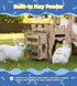 Chinchillas Larger Bunny Castle Sturdy Walnut Color Wooden Rabbit Hideout for Bunnies Guniea Pigs Ferrets Hamsters LXUS