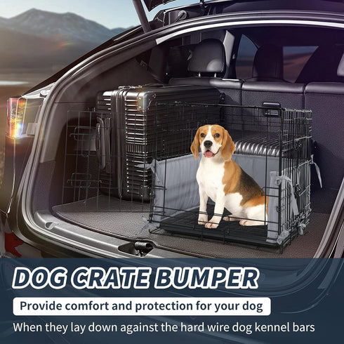 HOMBYS Dog Crate Bumper with Ties - Soft Crate Accessory for Safe & Comfortable Dog Kennel Cover