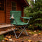 Generic Portable Quad-Folding Outdoor Camp Chair with Cup Holder, Army Green