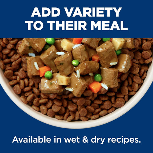 7+ 12.8 oz. 12-Pack Hill's Science Diet Adult Wet Dog Food, Beef & Vegetables, Cans