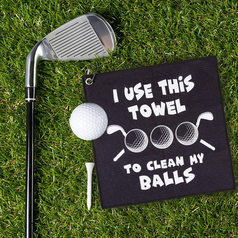 Golf Towel with Clip, Printed Golf Towels for Bags, Funny Golf Gift for Men Women, Birthday Gifts for Golf Fans (3)