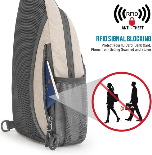G4Free Backpack RFID Sling Bag Crossbody Small Chest Shoulder Bag Hiking Outdoor
