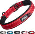 Fida Heavy Duty Dog Collar, Ultra Comfortable Soft Neoprene Padded Reflective Nylon Collar with Durable Metal Buckle