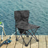 Alasum Portable Folding Outdoor Chair with Carry Bag, Small Gray Stripe Camping and Fishing Seat, Lightweight Portable