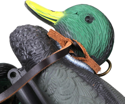 TOURBON Dove Hunting Gear Leather Carrier Duck Strap, Waterfowl Belt with 12 Drops