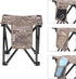 2 Pack 13.8 Inch 400 LBS TRIPLE TREE Camping Stool, Camouflage Portable Folding Stool for Outdoor Walking Hiking