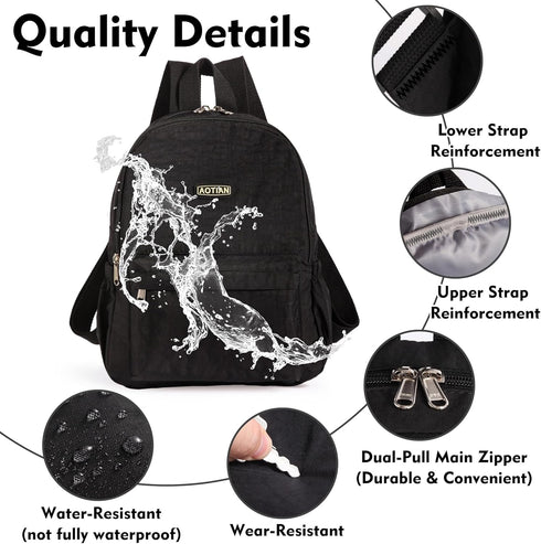 Backpack Daypack AOTIAN Lightweight Small Hiking for Women - Durable Water-Resistant for Travel, Camping & Outdoor