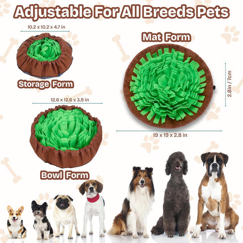 ABNIA Snuffle Mat for Dogs | Travel-Friendly & Durable Dog Sniff Mat | Encourages Foraging, Mental Stimulation, Slow