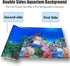 Double Sided Fish Backgrounds Paper for Aquarium, Colorful Sea Anemone Fish Tank Background Sticker
