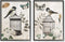 Stupell Industries Vintage Perched Bird Cage Butterfly Timeless Cursive 2pc Set Framed Wall Art