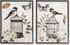 Stupell Industries Vintage Perched Bird Cage Butterfly Timeless Cursive 2pc Set Framed Wall Art