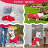 TONY HOBY Dog Pajamas, Female/Male Jumpsuit with Stripes for Comfortable Sleep, Rose Red & Orange, XS