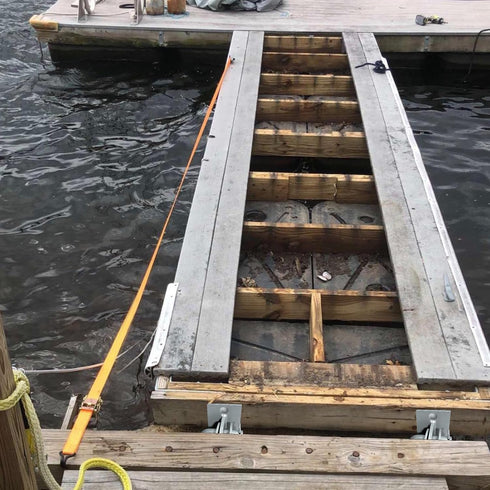 Stationary Dock Connector Hinge Kit, Galvanized Floating Dock Hinge Kit with 1/4" Thickness Hardware Dock Brackets,