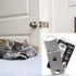 Steel Cat Door Strap and Latch - Sturdy Door Holder for Keeping Dogs and Kids Out, Silver Color