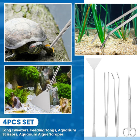 Tiangrid 4 1 5 1 Set Aquarium Fish Tank Cleaning Tool Kit Include Pcs Long Aquascape Tools Kit Pcs Magnetic Glass