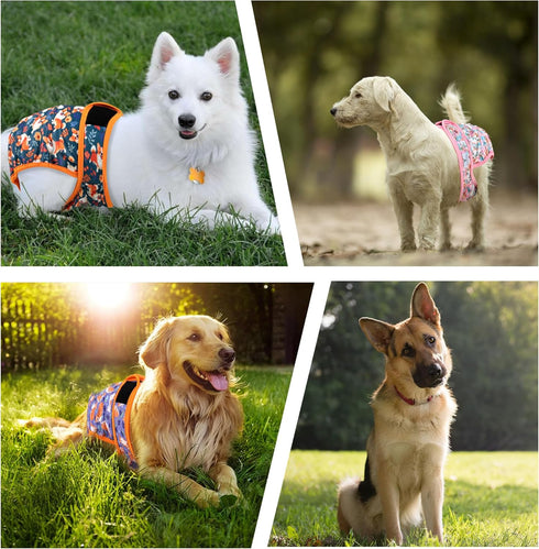 5 Pack,Reusable Washable Female Dog Diapers Diaper for Doggie,Highly Absorbent Dog Diaper,Adjustable Leakproof Puppy