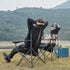 2 Pack EVER ADVANCED Folding Camping Chair with High Back Padded Oversized Portable Lawn Chairs Lightweight Sturdy