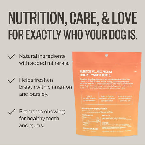 Ollie Dental Chews for Dogs Small, Dog Breath Treats for Teeth Cleaning, 12 Oz Dental Treats