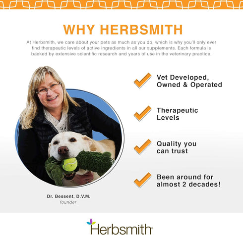 Herbsmith Clear Allerqi – Allergy Aid for Cats & Dogs, Anti Itch Pills - 90 Tablets