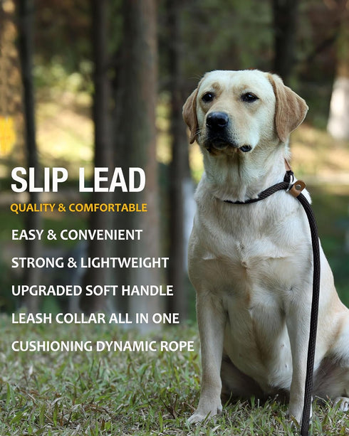 lynxking Dog Training Leash Slip Lead 5 6 8 FT Strong Heavy Duty Rope No Pull Leashes for Dogs