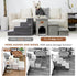 Dog Stairs for High Beds 17.1" H, Folding Steps for Small Medium or Large Dogs with Storage, Cat Ramp for Car, 200 lbs