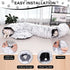 Plush Cat Tunnel with Cat Bed for Indoor Cats, Multifunctional Donut Tunnel for Small Medium Large Cats, Kittens,