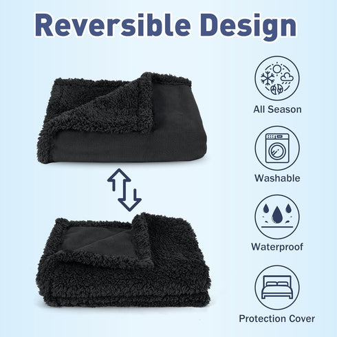 Kritter Planet Waterproof Sofa Blanket for Dogs, Pee Proof Reversible Couch Cover, Washable Liquid Proof Furniture
