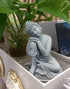 Fish Tank Decorations Set, Betta Fish Tank Accessories, Aquarium Buddha Statue and Artificial Plastic Plants Set
