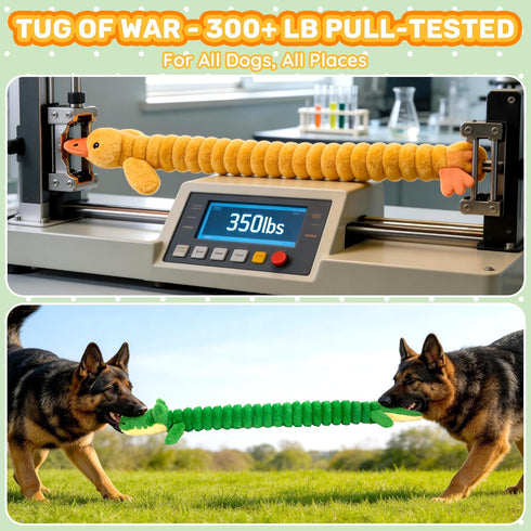 2-Pack 40 LECHONG Extra-Long Squeaky Dog Toys for Large Dogs, Soft Chew Plush Stuffed Animal Dogs Toy, Interactive