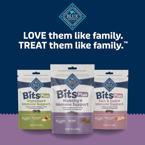 Immune 9.5-oz. Blue Buffalo Blue Bits Plus Mobility and Support Daily Benefit Dog Treats, Soft & Chewy Beef Morsels