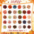 Sanwuta 30 Pcs Fall Dog Collar Flowers, Thanksgiving Pet Bow Ties Holiday Accessories for Small Medium Large Dogs