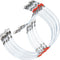 Fishing Leaders Saltwater Tackle High Strength Fishing Wire Leader Line Rig with Swivels Snap for Bait Hooks, Surf