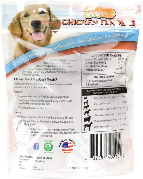 Carolina Prime Pet Chicken Tenders Treat for Dogs, 1 Pouch, One Size