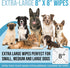 100 Unscented Dog Wipes for Paws, Butt, Ears, Eyes | Organic Hypoallergenic Pet Wipes with Aloe Vera | Extra Thick