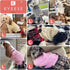 KYEESE Stretchy Dog Sweater, Knitwear for Small Dogs, Soft Turtleneck Pet Sweater Dress with Bowtie for Winter