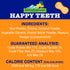Happy Teeth Natural Cheese Dog Chews, Peanut Butter Flavor, Dental Chew, 2 Chews per Resealable Pouch
