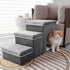 Foldable Pet Stairs for Beds & Sofas - Non-Slip Dog Steps with Storage for Small to Medium Dogs & Cats, 120 lbs Support