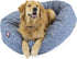 Majestic Pet 24 Inch Bagel Calming Dog Bed, Washable Round Bed with Spine Support, Fluffy Donut Design, Blue
