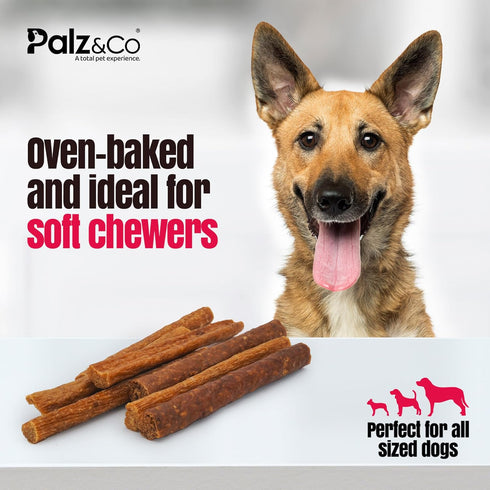 20 Pack Palz&Co Duck Sausage Dog Treats - of All-Natural Grain-Free Chews for Dogs, Supports Dental Health & Hip