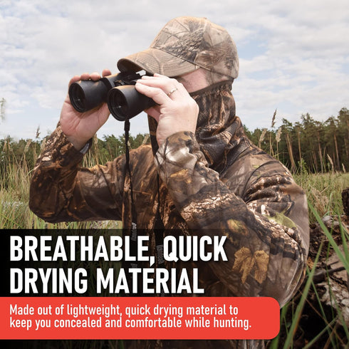 Lightweight Hunting Face Mask, Camo Face Mask for Turkey Hunting, Camouflage Gear for Men