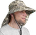 SUN CUBE Wide Brim Sun Hat with Neck Flap, UPF50+ Hiking Safari Fishing Hat for Men Women