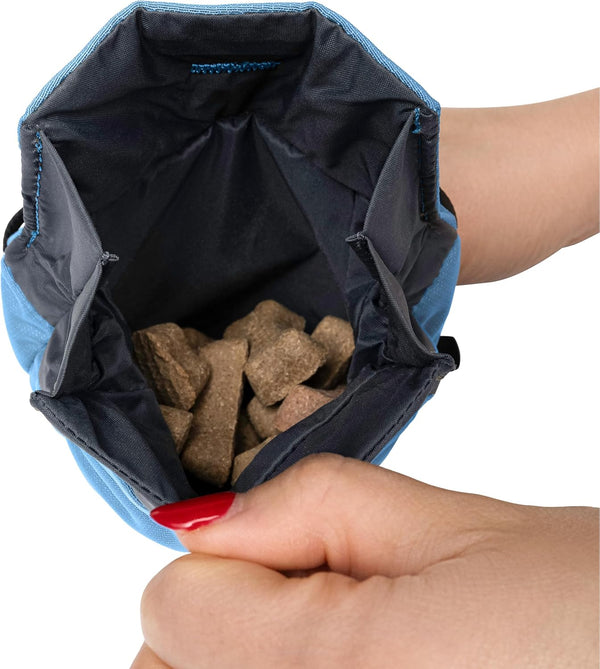Snack Sack Magnetic Quick-Access Treat Pouch with Wipeable Liner & Strap Attachment for Training, Walks & Rewards