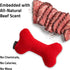Playology Dog Toys | Plush Squeaky Bone Chew Toy for Dogs | Medium Beef Scented Toy - Easy to Clean and Made from Non