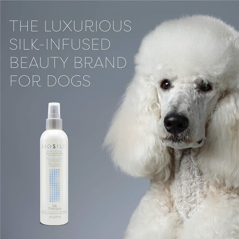 8 oz 8 BioSilk for Dogs Silk Therapy Deep Moisture Waterless Shampoo Spray, | Best Waterless Shampoo Spray for All Dogs