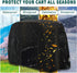 Golf Cart Covers for 4 Passenger+2 Passenger, 420D Heavy Duty Waterproof Windproof for EZGO Club Car Yamaha