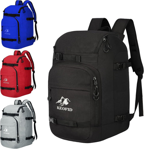 KEOFID Ski Boot Bag for Men and Women, 50L Ski Travel Backpack and Snowboard Bag
