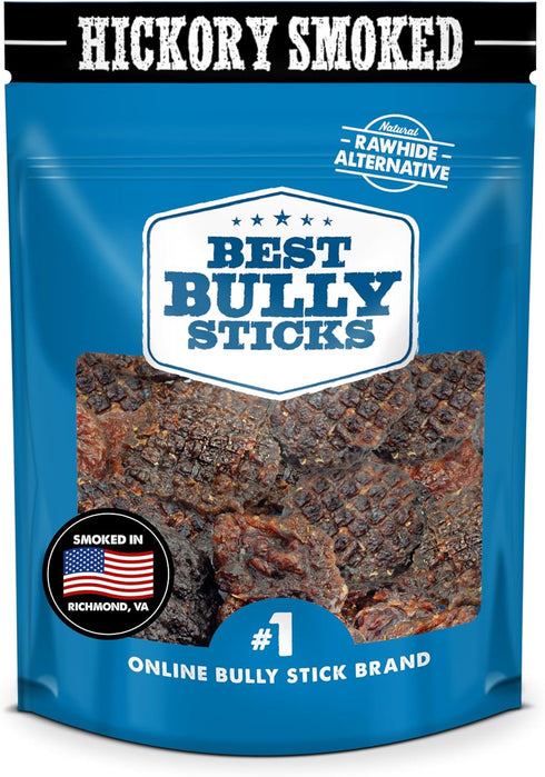 Premium Hickory Smoked 100% Beef Burger Slider Crunchy Dog Treats, 1lb - Natural Bully Sticks, Bite-Sized & Digestible